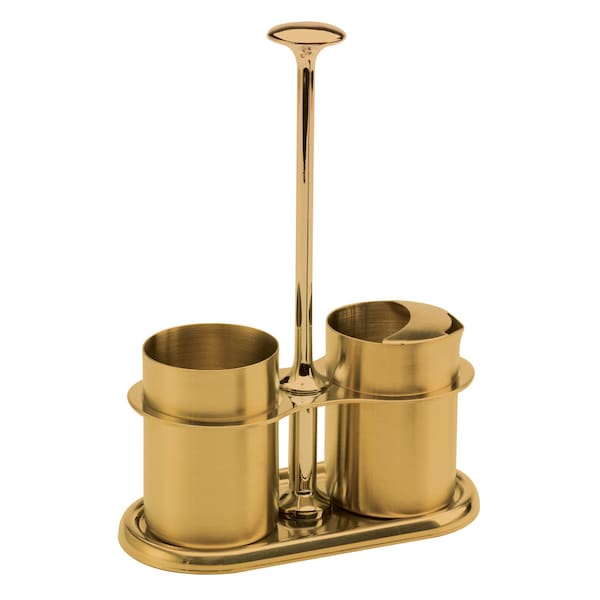 Cream & Sugar Caddy Set, 4 Ounce, Vintage Gold